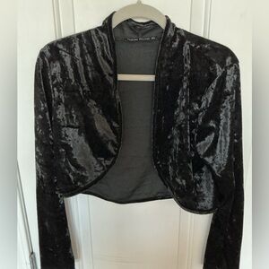 Fashion Secrets Black Velvet Bolero Jacket Size XL NWOT
